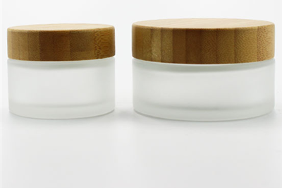 Frosted bamboo cream jars (7)