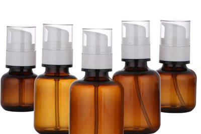 120ml PET Brown Plastic Costmetic Bottle with Spray (4)