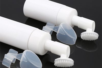 150ml Plastic Cosmetic Facial Cleanser Foam Soap Dispenser Bottle with Brush for Face Wash (7)