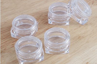 3g plastic square cosmetic cream jar (2)