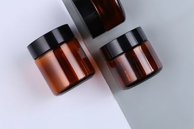 ABS black lid PET plastic brown sub-packing cream bottle (3)