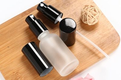 Frosted essential oil press spray glass empty bottle (4)