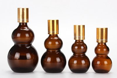 Gourd cosmetic packaging glass bottle brown spray bottle (1)