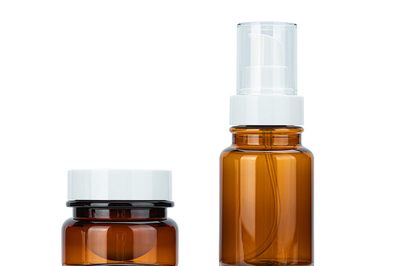 Medical beauty brown cosmetic lotion bottle set (3)