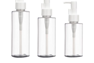 Round Clear PET Bottle with White Pump (2)