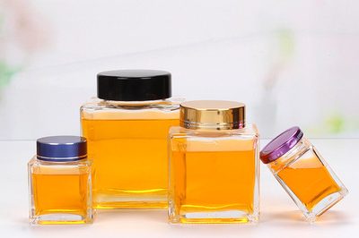 Square glass cosmetic storage bottle (2)