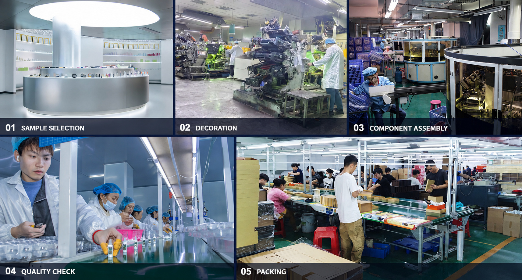 Cosmetic packaging component supply process