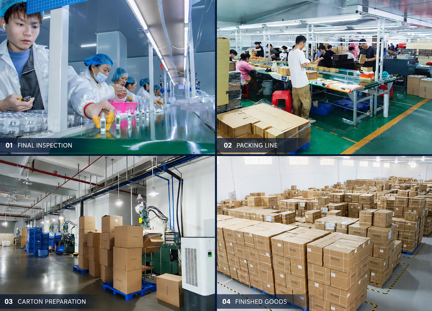 Cosmetic packaging inspection and packing process