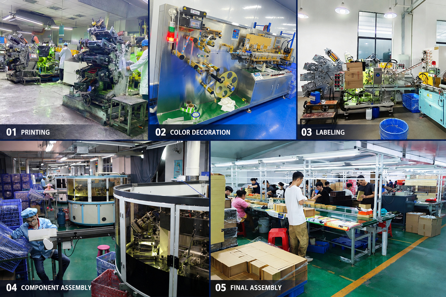 Cosmetic packaging printing and assembly process