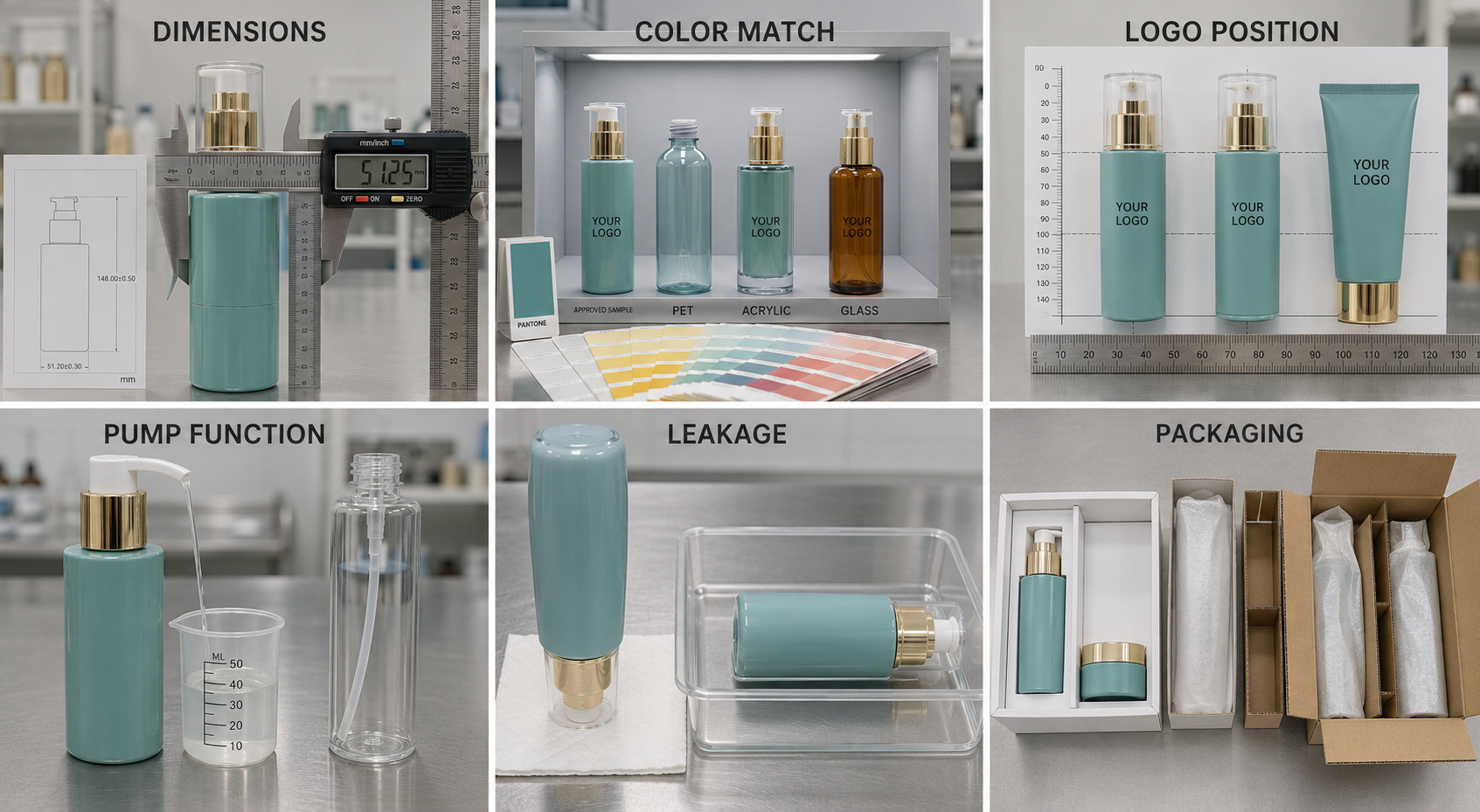 Pre-production cosmetic packaging sample inspection