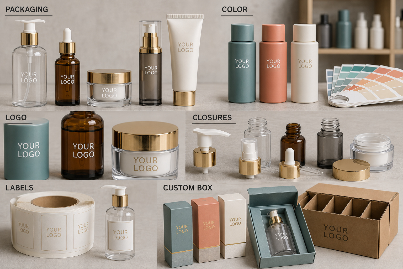 Private label cosmetic packaging options
